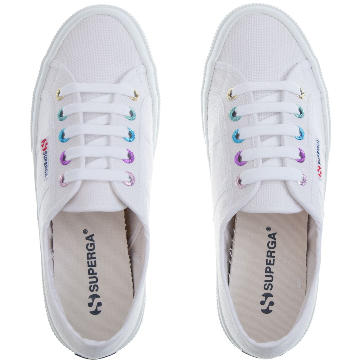 Superga sales rainbow eyelet